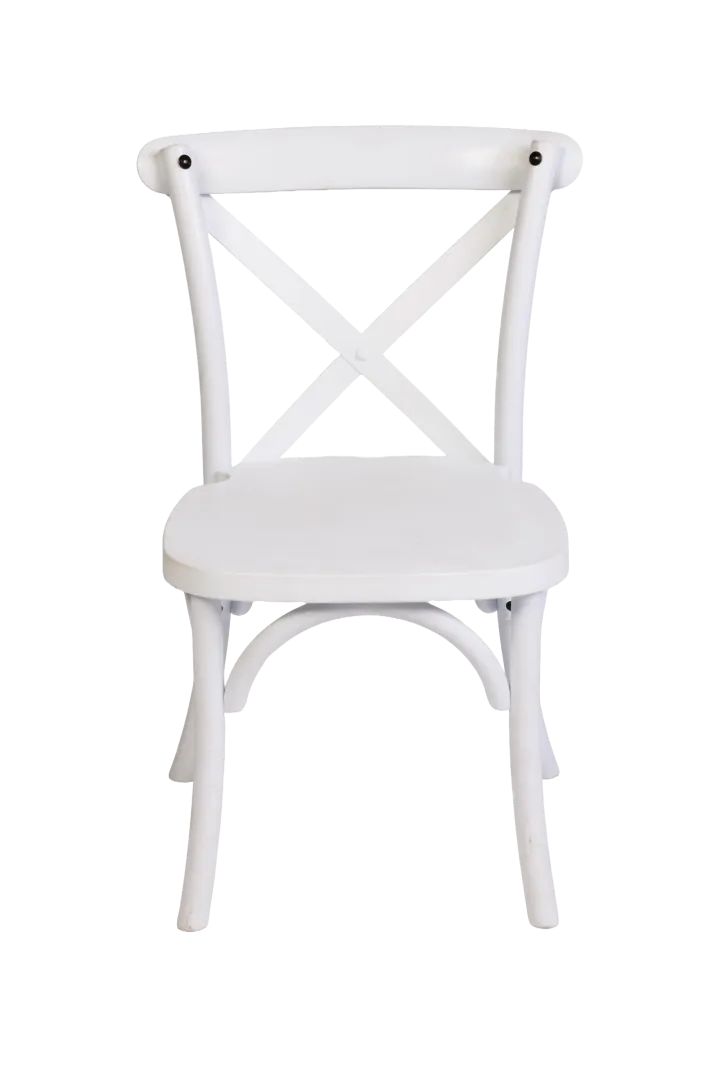Kids Cross Back Chair – White