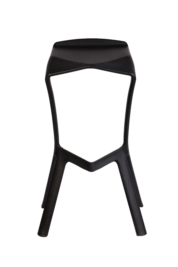Miura Bar Stool – Plastic (Black)