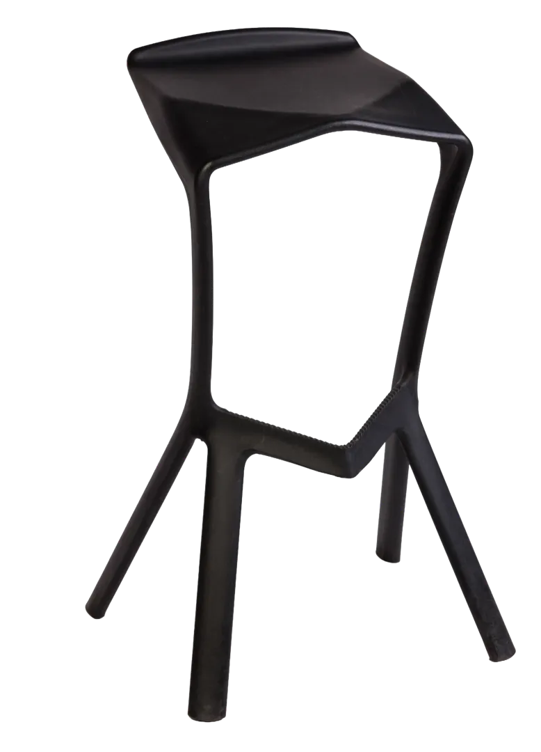 Miura Bar Stool – Plastic (Black)