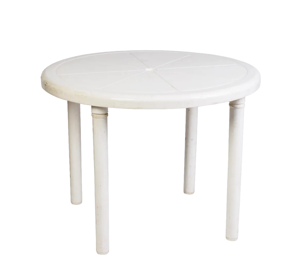 Round Plastic Garden Table – 90cm Seats 4