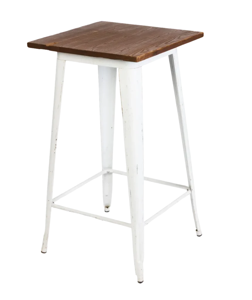 Timber Tolix Bar Table - Square – alternate