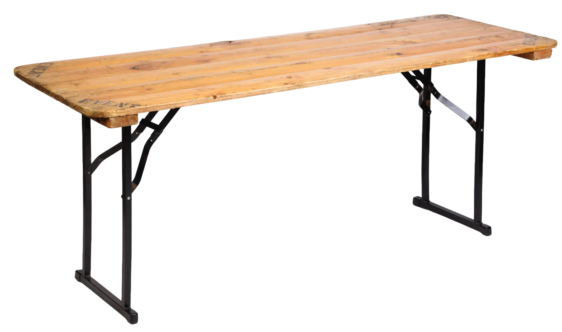 Trestle Table Timber (65cm wide) 1.8m – Seats 8 people