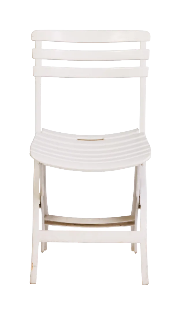 White Plastic Folding Chair
