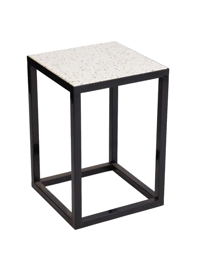 Terrazzo Square Side Table (Black)