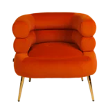 Candice Velvet Accent Chair (Orange)