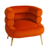Candice Velvet Accent Chair (Orange)