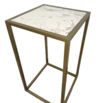 Solar Gold High Bar Table with Marble Top