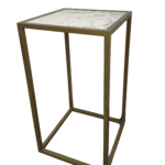 Solar Gold High Bar Table with Marble Top