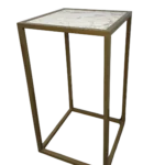 Solar Gold High Bar Table with Marble Top