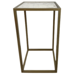 Solar Gold High Bar Table with Marble Top