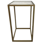 Solar Gold High Bar Table with Marble Top